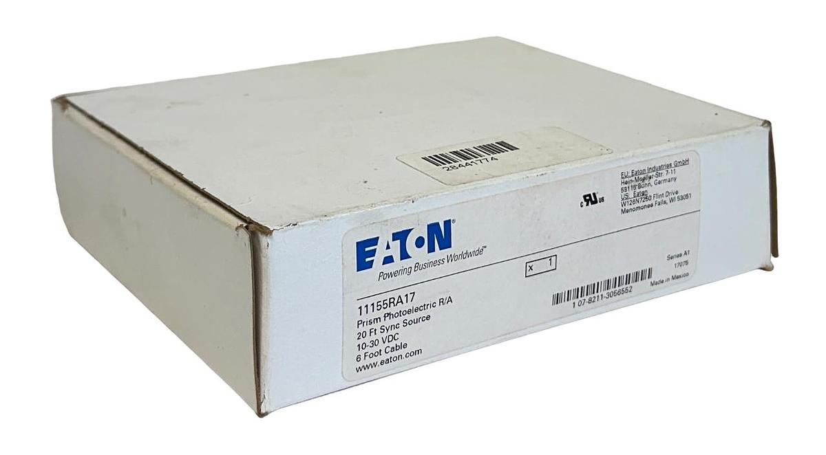 Used EATON 11155RA17 PRISM PHOTOELECTRIC R/A 20FT SYNC SOURCE 10-30VDC 6FT CABLE NSMP