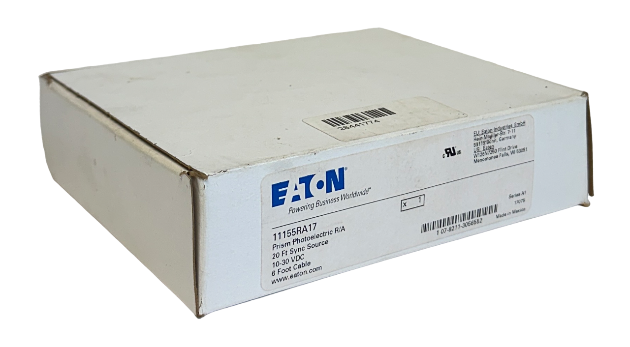 Used EATON 11155RA17 PRISM PHOTOELECTRIC R/A 20FT SYNC SOURCE 10-30VDC 6FT CABLE NSMP