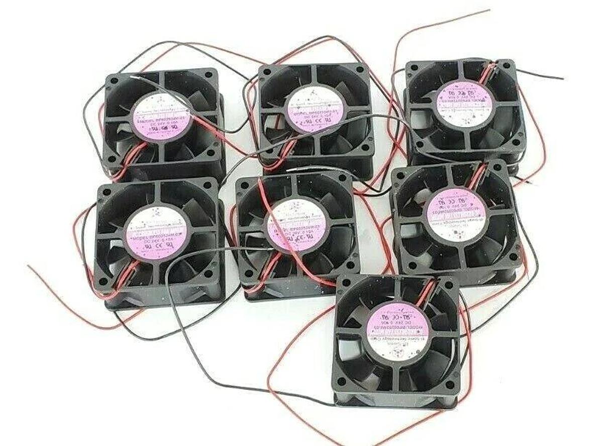 Used LOT OF 7 BI-SONIC TECHNOLOGY BP602524M-03 DC BRUSHLESS FAN MOTORS