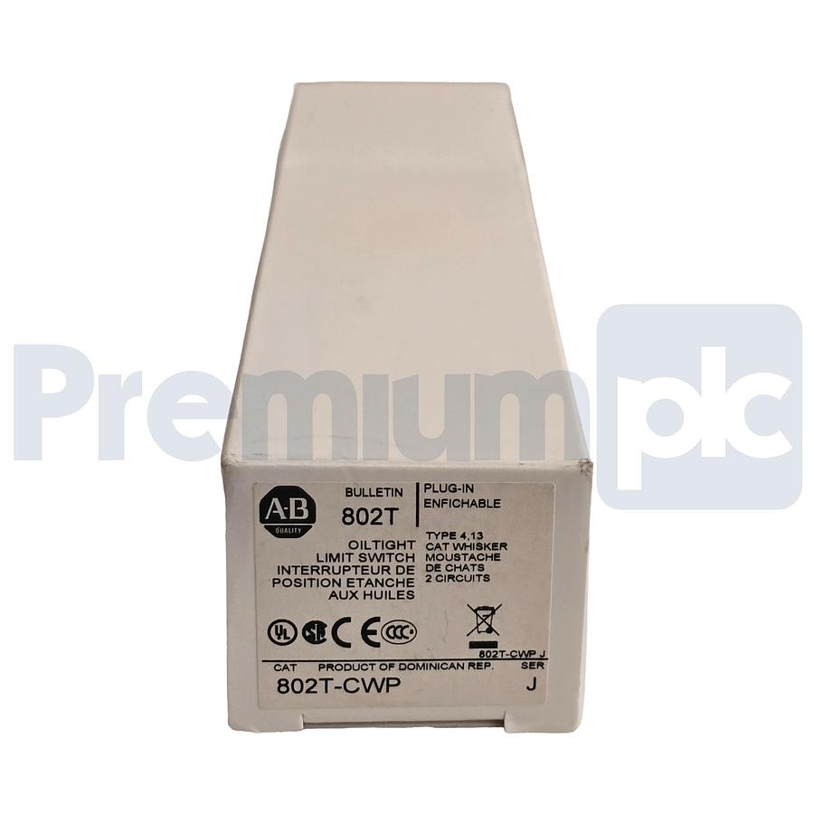 Used Allen-Bradley 802T-CWP /J Limit Switch Cat Whisker Plug-In Heavy Duty 2-Pos NSMP
