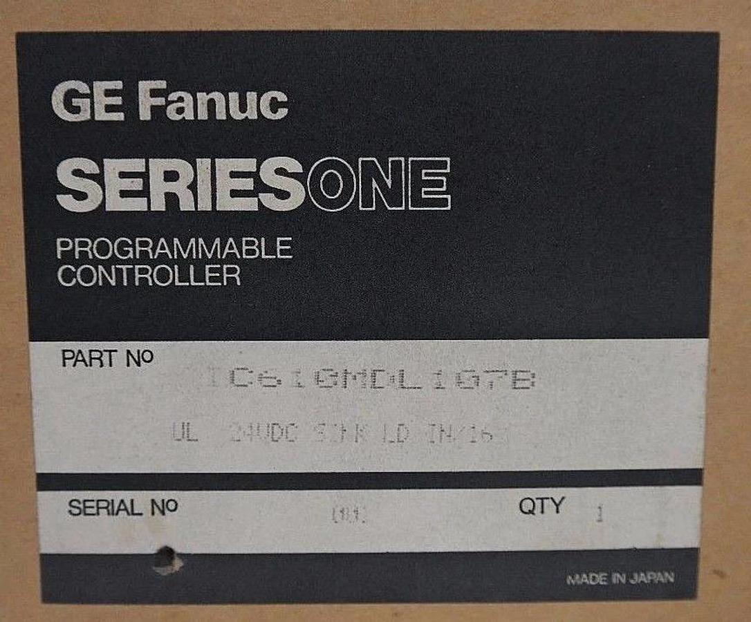 Used NIB GE FANUC IC610MDL107B SERIES ONE PROGRAMMABLE MODULE 24VDC SINK LD IN/16