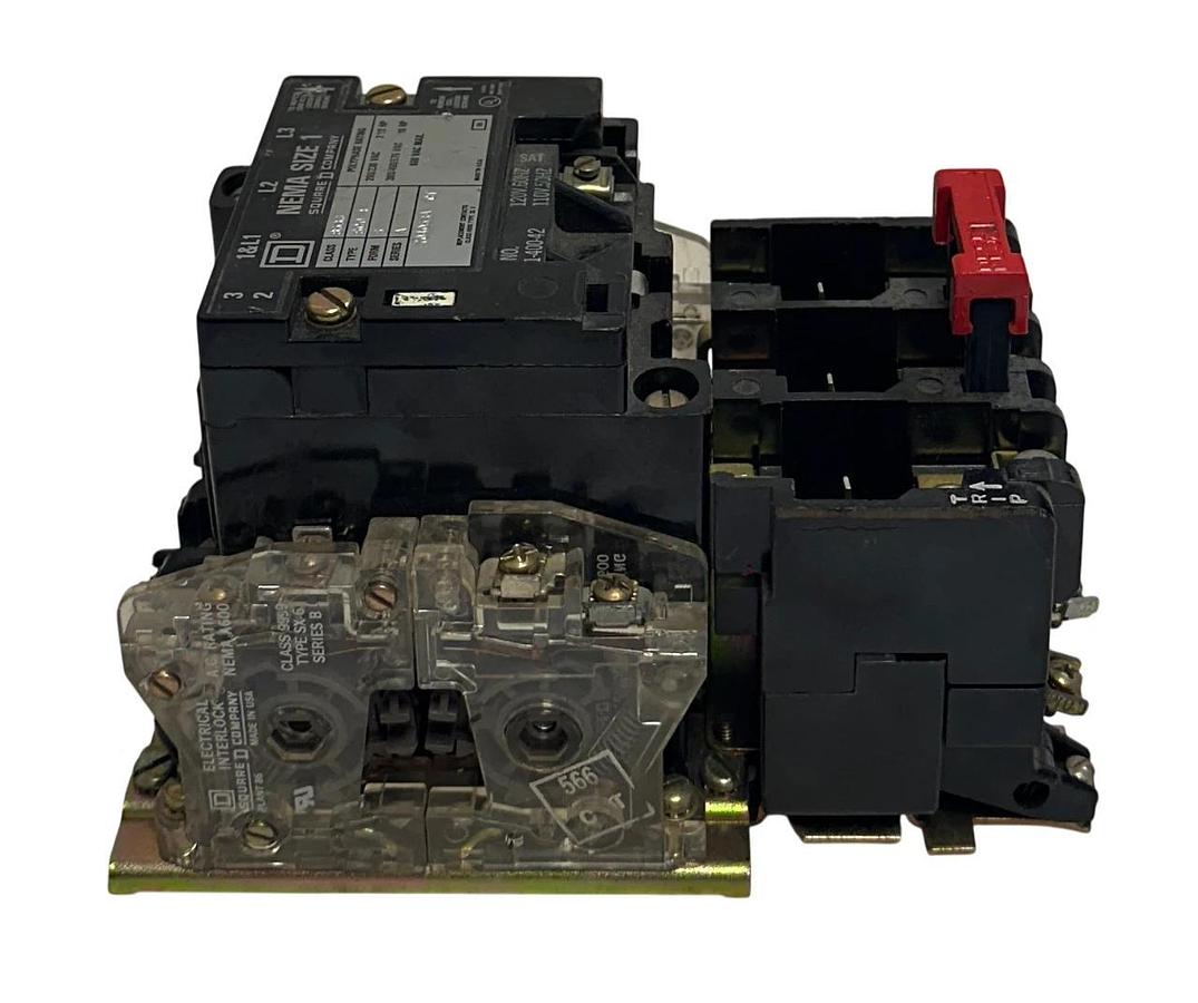 Used SQUARE D 8536-SCO-3 / 8536SCO3 NEMA SIZE 1 MAGNETIC STARTER FORM S SERIES A USNP