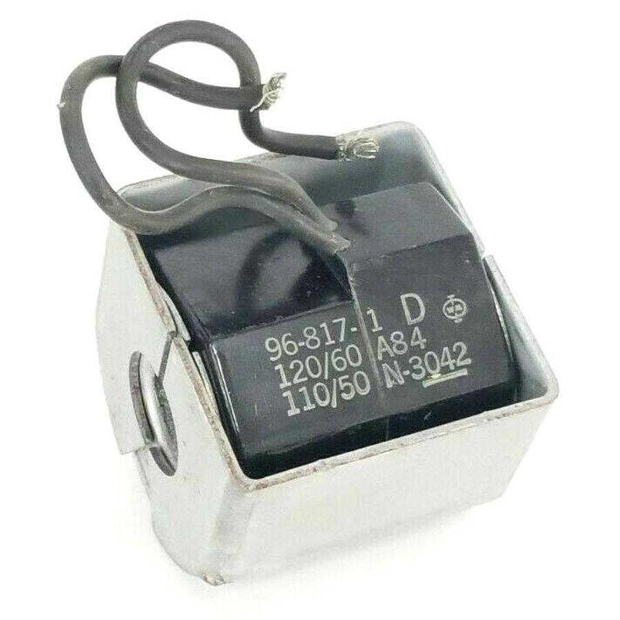 Used ASCO 96-817-1-D SOLENOID COIL 110-120V 50-60HZ A84 N-3042 W/ HOUSING