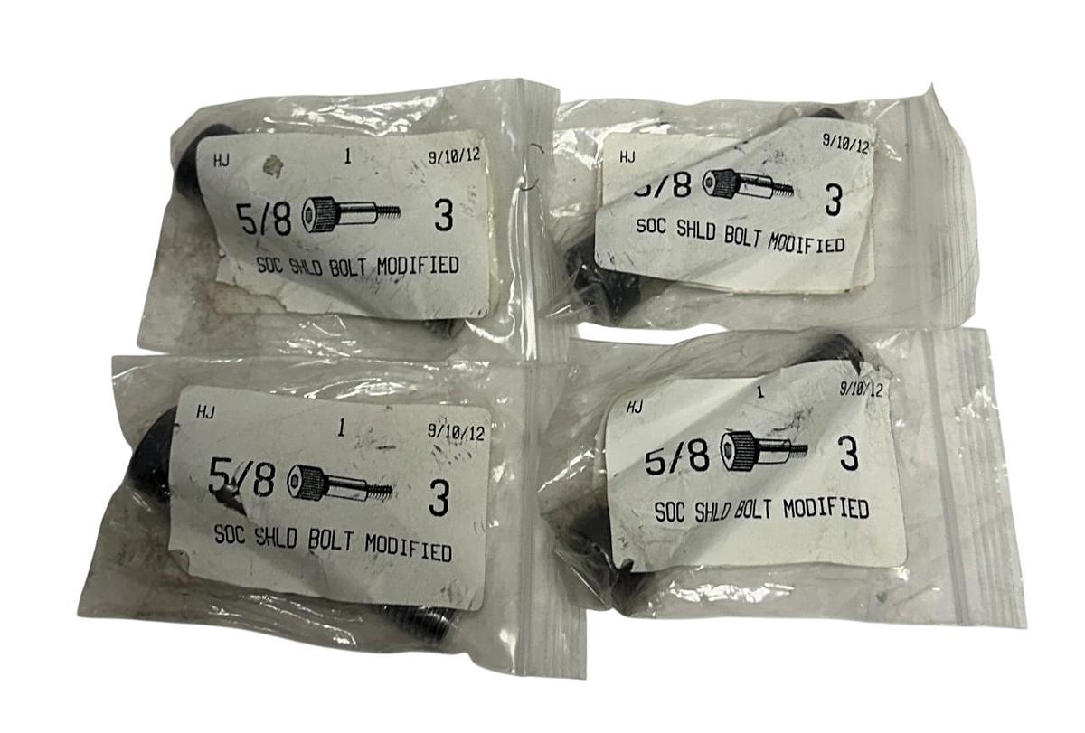 Used 4 UNBRANDED 5306-16-000-7797 / 5306160007797 SOC SHLD BOLTS 3'' LENGTH NSMP