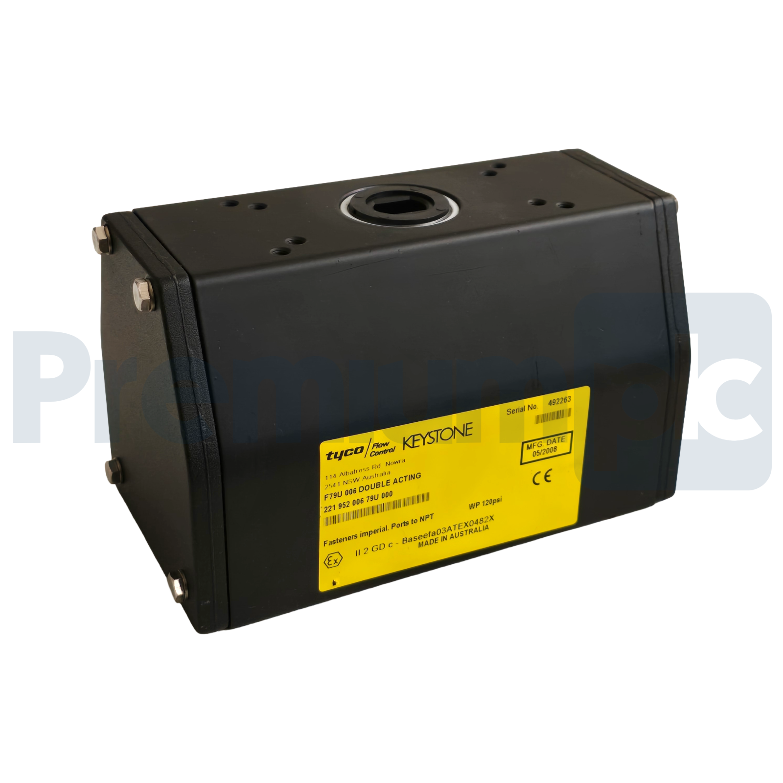 Used Keystone Tyco F79U 006 Double Acting Pneumatic Actuator 221-952-006-79U-000 NSNP