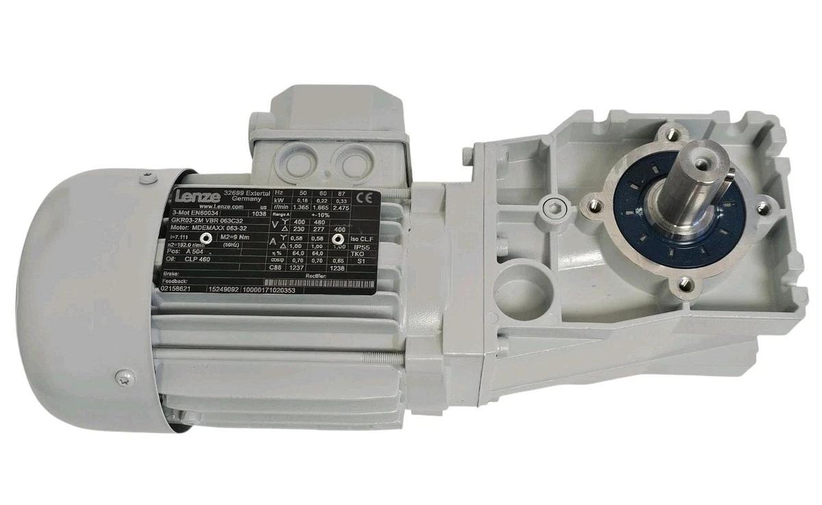 LENZE GKR03-2M VBR 063C32 GEAR MOTOR MDEMAXX 063-32 3-MOT EN60034 NSNP