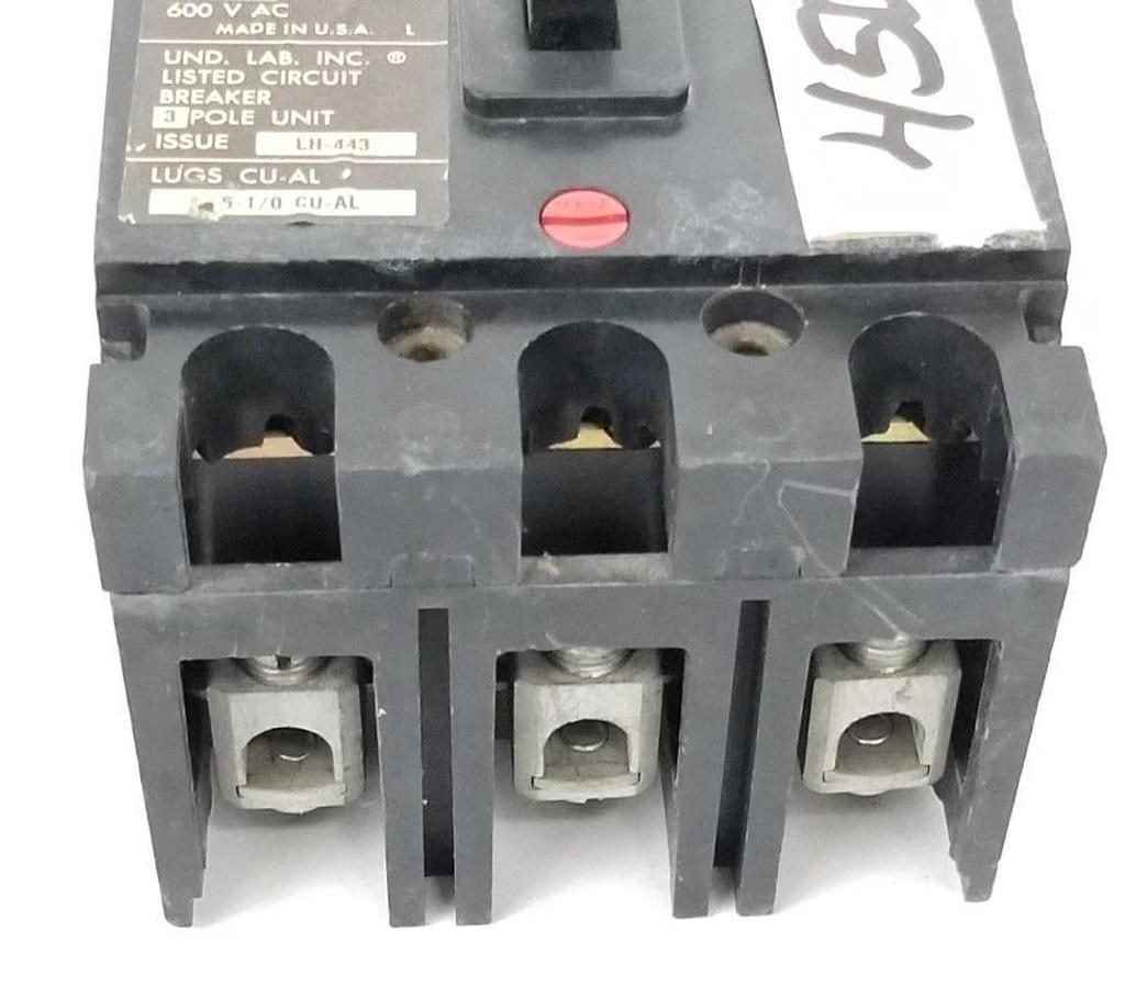 Used CUTLER HAMMER FC-3070 CIRCUIT BREAKER 70A 600VAC LH-443 3-POLE FC3070