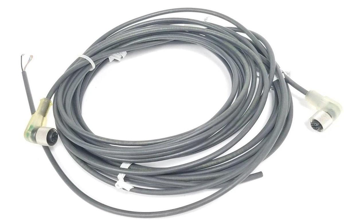 Used LOT OF 2 LUMBERG RKWT/LED A 4/3-224/5M CORDSETS, 5 METERS, RKWT/LEDA4-3-224/5