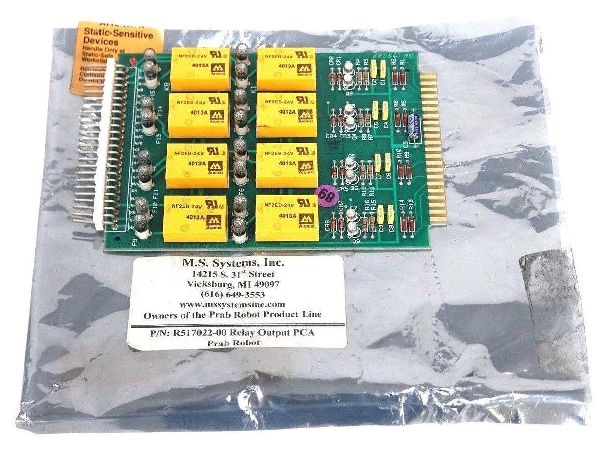 NEW PRAB ROBOT INC. MODEL: 517022B01 RELAY OUTPUT PCA BOARD R517022-00