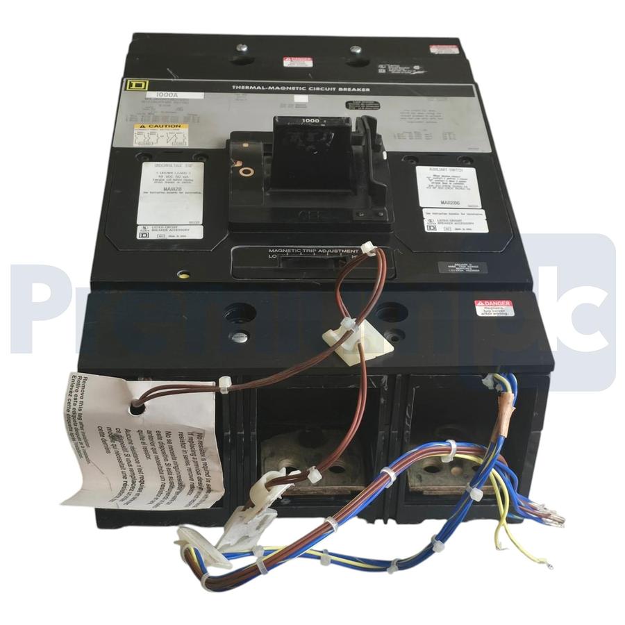 Used Square D MHL36100031DC1680 | MHL361000 1000A 3-Pole Circuit Breaker w/Trip USPI