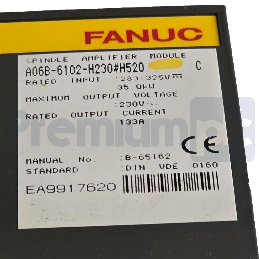 Used FANUC A06B-6102-H230#H520 Alpha SPM-30 Spindle Amplifier Module | REPAIRED