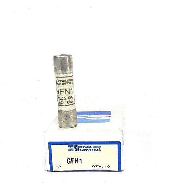 BOX OF 10 NEW FERRAZ SHAWMUT GFN1 FUSES IR200A 250VAC, IR10KA 125VAC