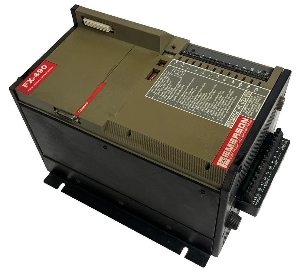 Used EMERSON FX-490 Servo Drive w/ PCM-11 Motion Controller 240V 9A FX490 PCM11