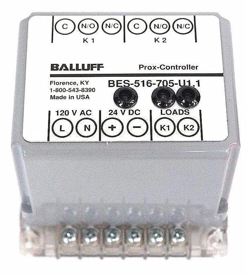 Used NIB BALLUFF BES-516-705-U1.1 PROXIMITY SWITCH CONTROLLER 120VAC, 24VDC