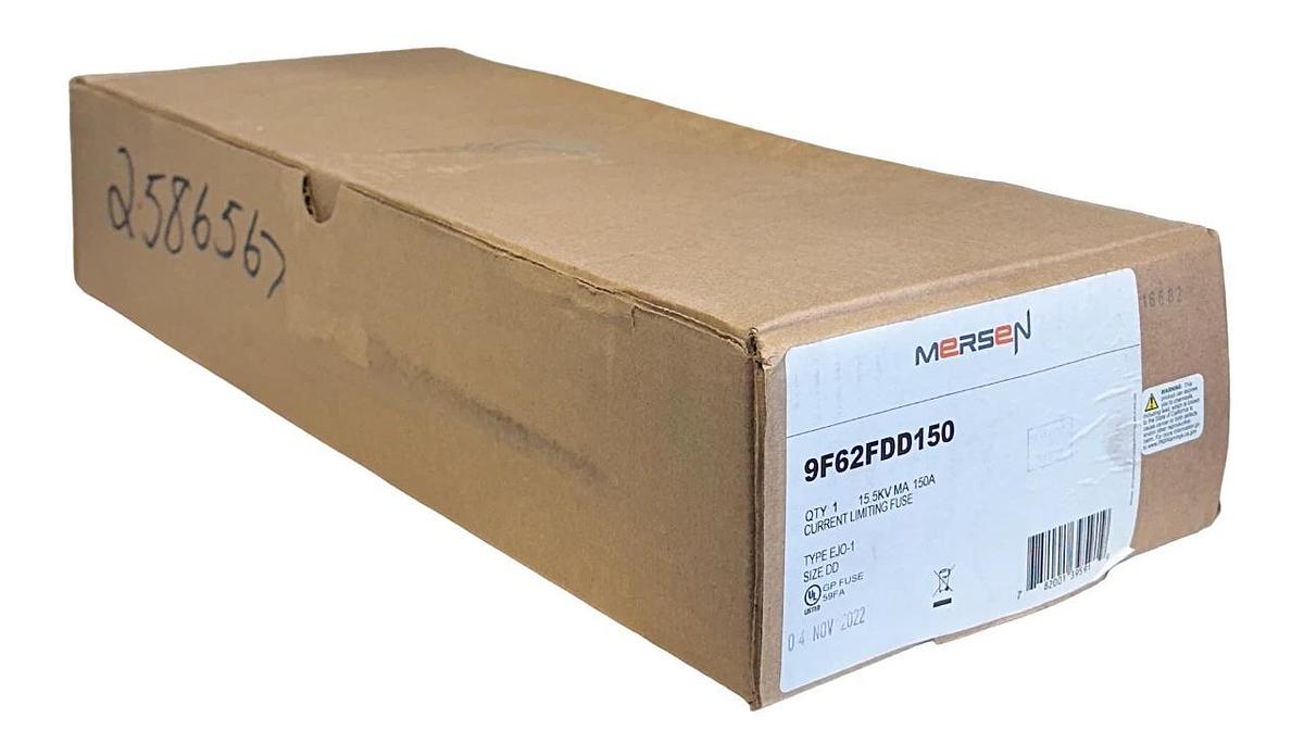 NEW MERSEN 9F62FDD150 / EJO-1 CURRENT LIMITING FUSE DD 15.5kV DOUBLE-BARREL NSMP