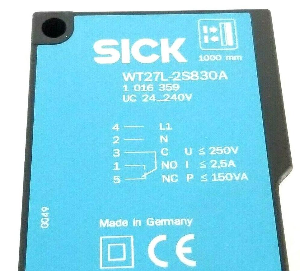 Used SICK WT27L-2S830A PHOTOELECTRIC PROXIMITY SENSOR WT 27 L-2 1016359 WT27L2S830A