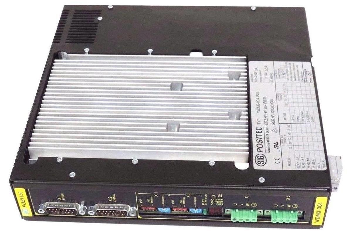 Used SIG POSITEC BERGER LAHR WDM3-004.1801 SERVO DRIVE 230/240V, 5,5A WDM30041801