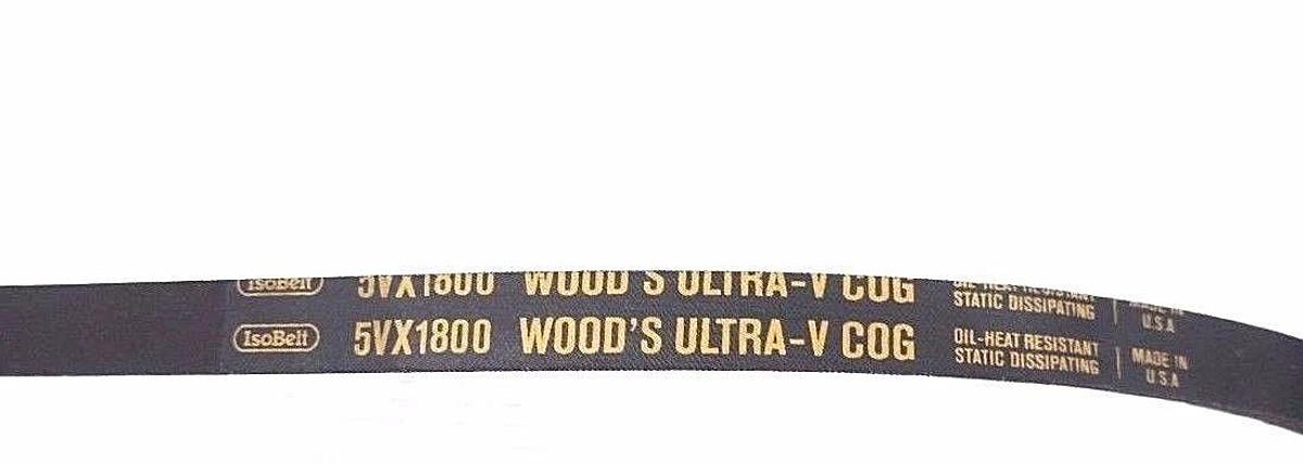Used NEW TB WOOD'S 5VX1800 ULTRA-V COG BELT TOP WIDTH 5/8'' LENGTH 180''