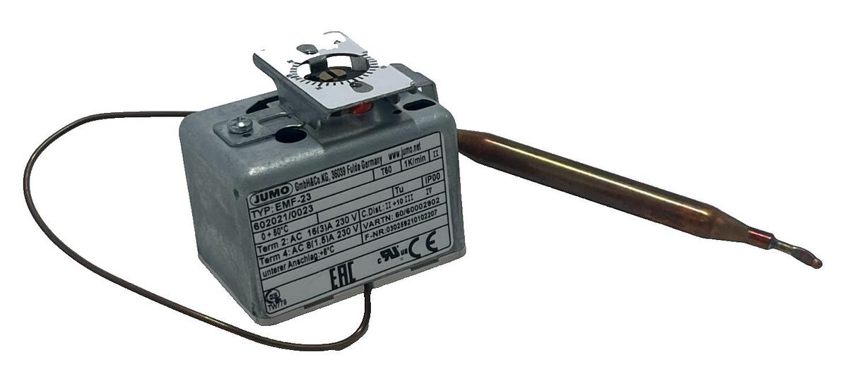 Used PFANNENBERG 18713000001 Thermostat EMF-23 JUMO Temperature Controller DIN Rail