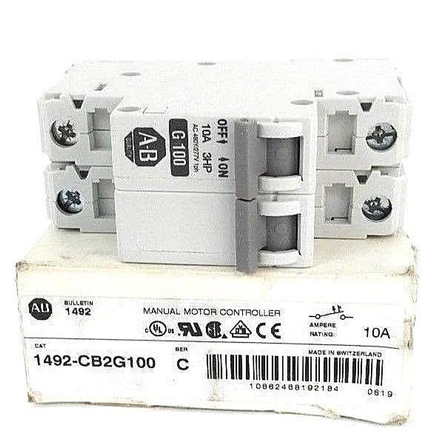 Used NIB ALLEN BRADLEY 1492-CB2G100 MANUAL MOTOR CIRCUIT BREAKER SER. C, 10A