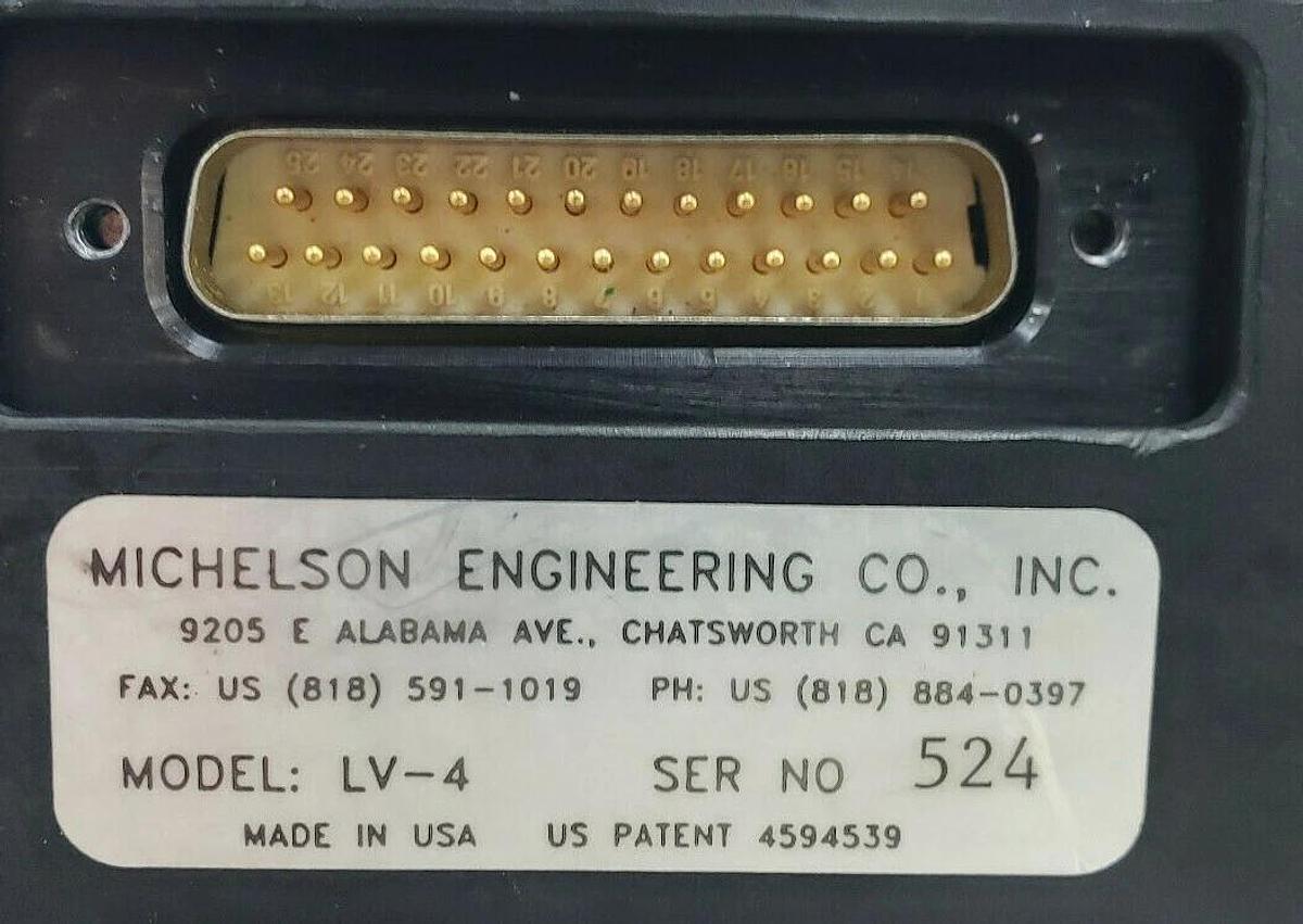 Used MICHELSON ENGINEERING CO. LV-4 LIGHT VALVE LV4