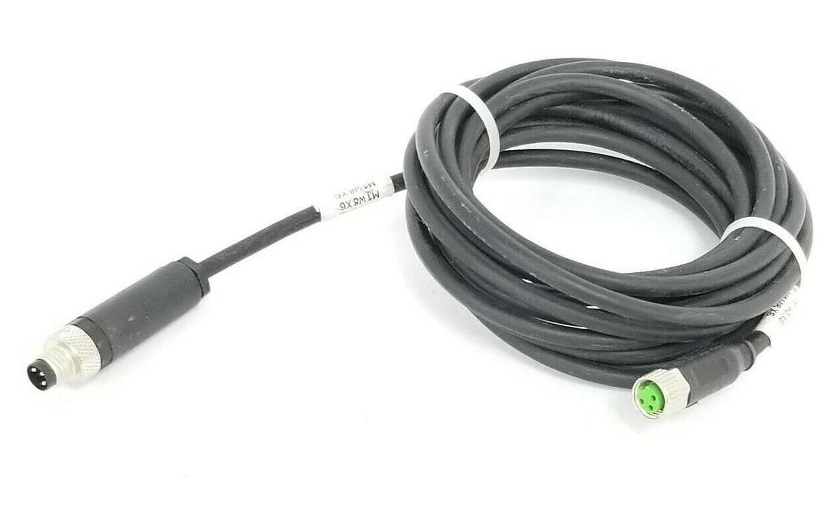 Used MURRELEKTRONIK 7000-08041-6300300 M8 3PIN M/F CONNECTOR CABLE 7000080416300300