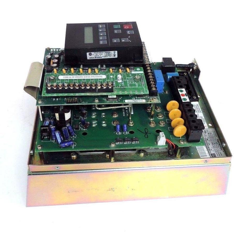 Used ALLEN BRADLEY 1336F-BRF75-AN-EN-HCS2-L5 DRIVE 5.5HP SER. A 1336FBRF75ANENHCS2L5