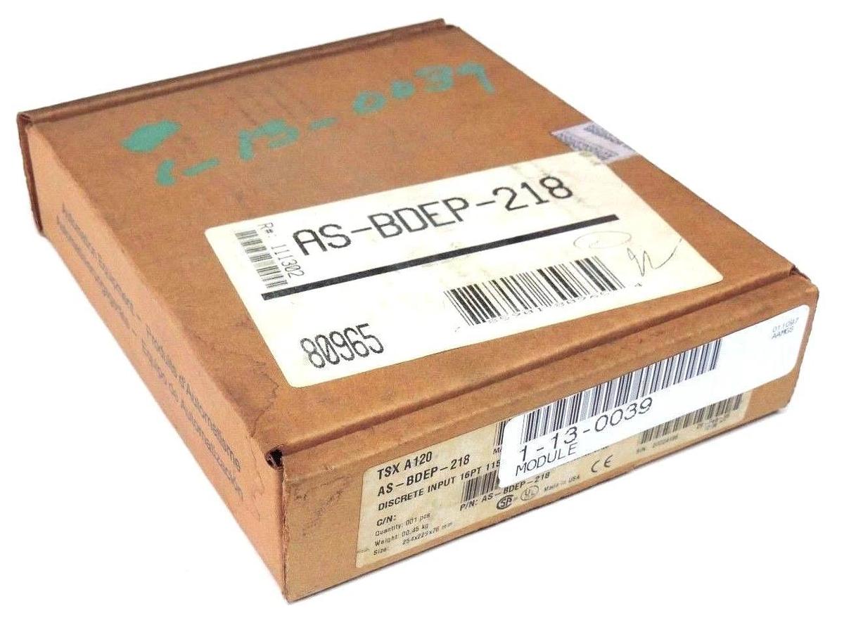 Used NEW SEALED MODICON AEG AS-BDEP-218 INPUT MODULE TSX A120, 115VAC, ASBDEP218