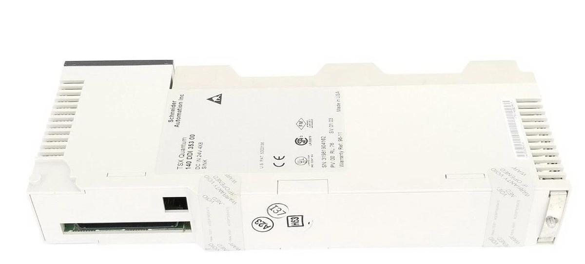 Used SCHNEIDER 140-DDI-353-00 24V DC INPUT MODULE PV: 00, RL: 76, 140DDI35300