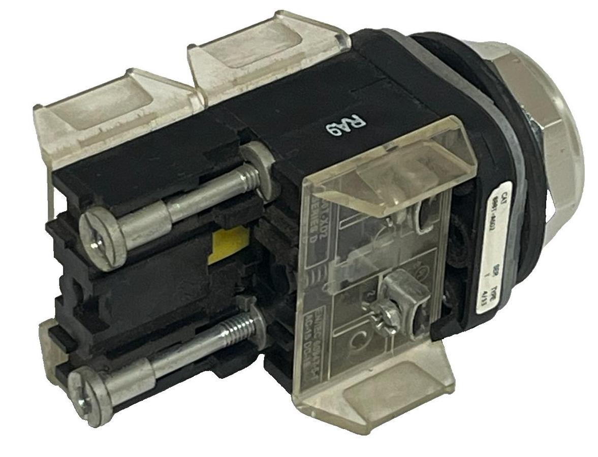 Used Allen-Bradley 800T-A6D2 Ser T Red Flush Push Button w/ (3) 800T-XD2 Ser D Blocks