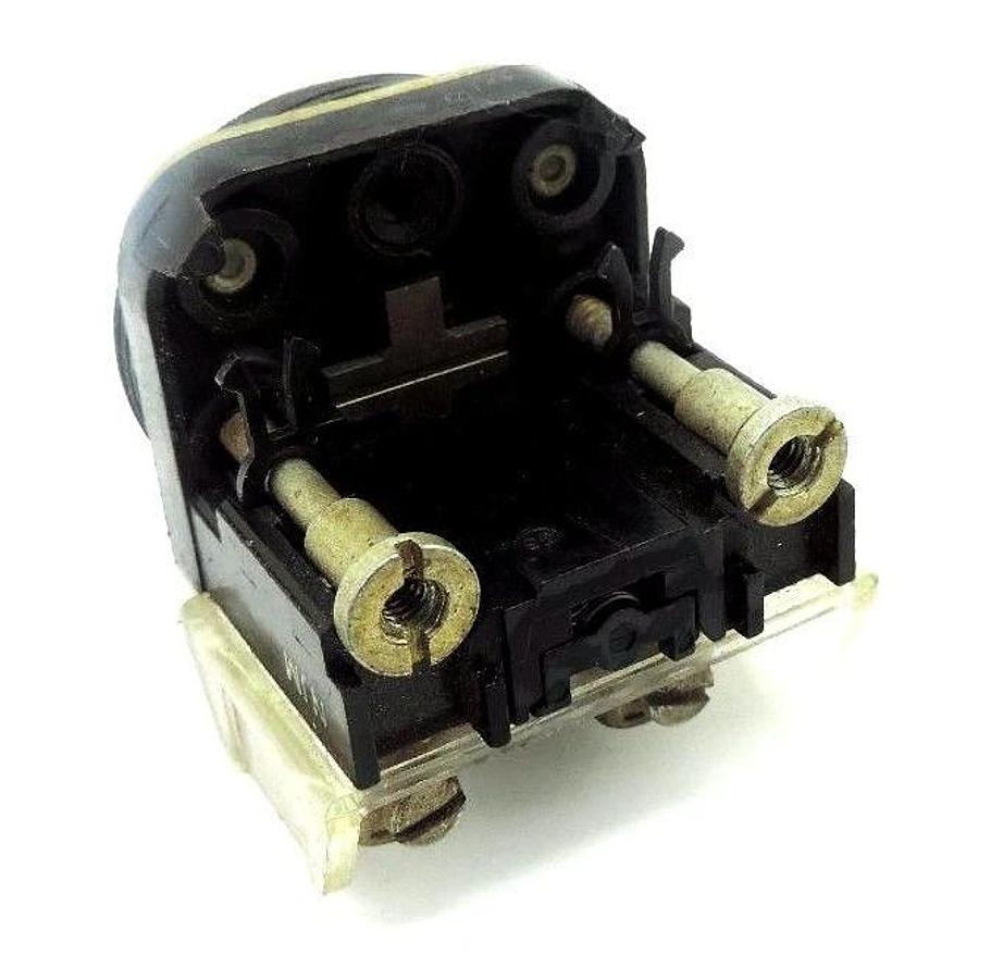Used ALLEN BRADLEY 800T-A PUSHBUTTON 800TA, SER. N W/ 800T-XD1 SER. C CONTACT BLOCK