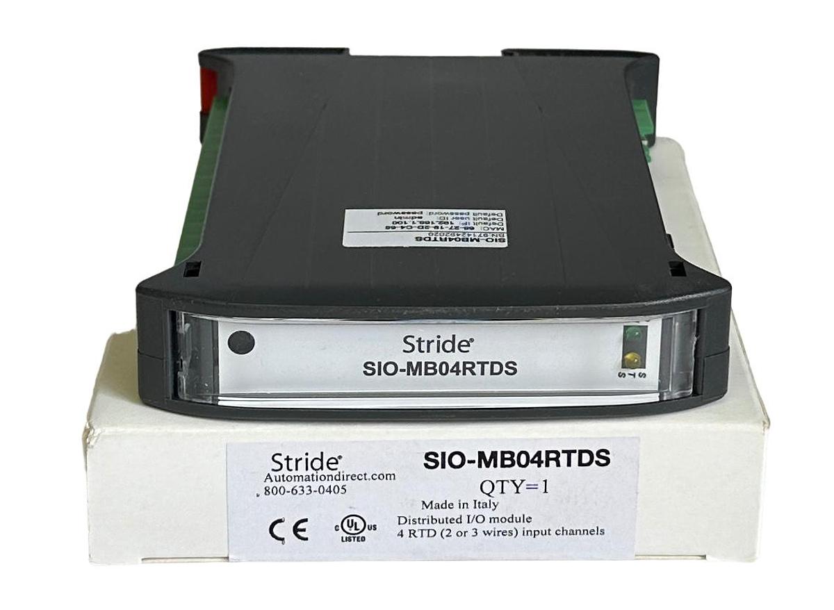 Used NEW AUTOMATION DIRECT STRIDE SIO-MB04RTDS / SIOMB04RTDS 4-CH RTD/IN MODULE ENet