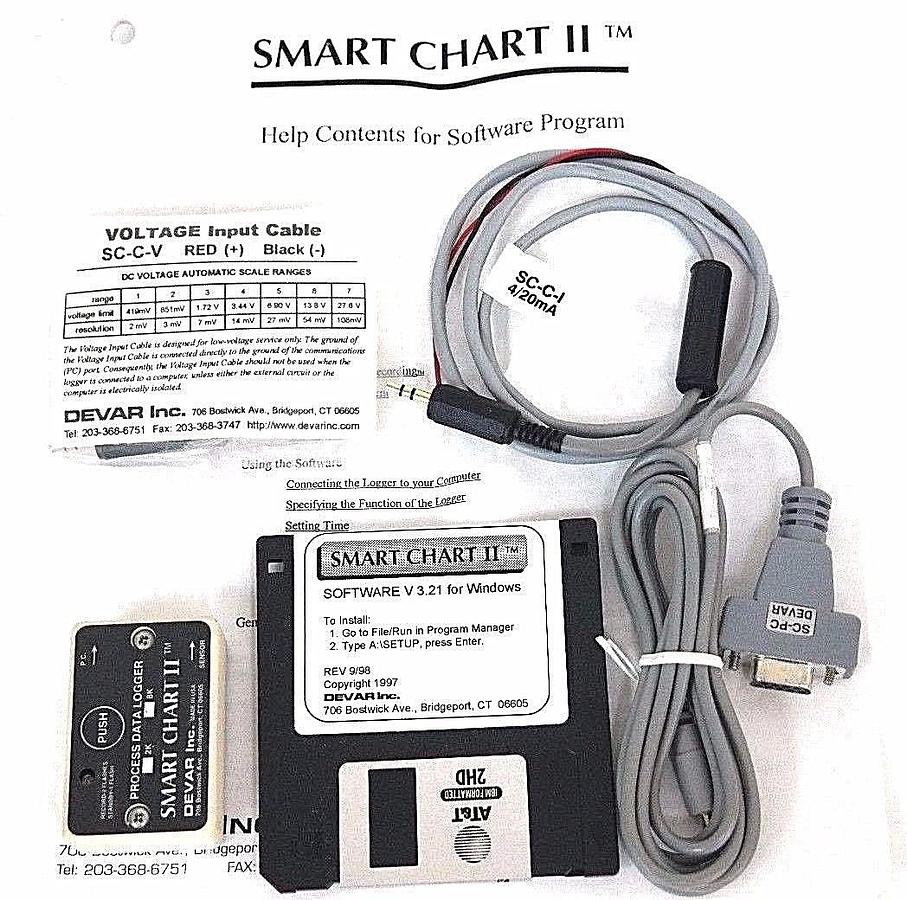 Used NIB DEVAR 9052-8K PROCESS DATA LOGGER SMART CHART II MODELSCII-8K