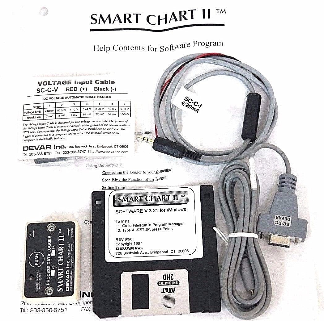 Used NIB DEVAR 9052-8K PROCESS DATA LOGGER SMART CHART II MODELSCII-8K