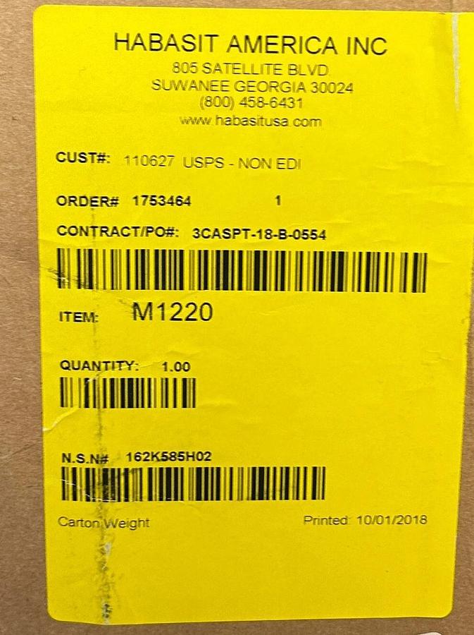 Used HABASIT AMERICA M1220 OEM MODULAR BELTING 3874mm LENGTH FLAT TOP PINCH NSFS