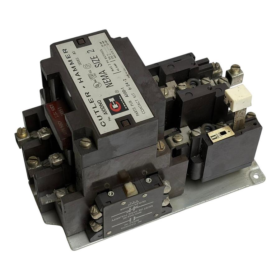 Used Cutler-Hammer A10DNO Series A1 NEMA Size 2 Motor Starter 45A 120V Coil