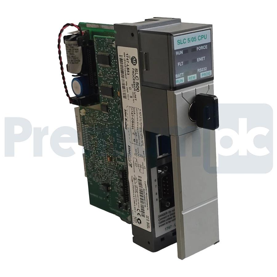 Used Allen-Bradley 1747-L553 /C SLC 5/05 CPU Processor Unit 64K EtherNet/IP FRN. 10