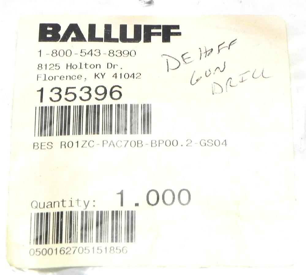 NEW BALLUFF BES R01ZC-PAC70B-BP00.2-GS04, 135396 SENSOR