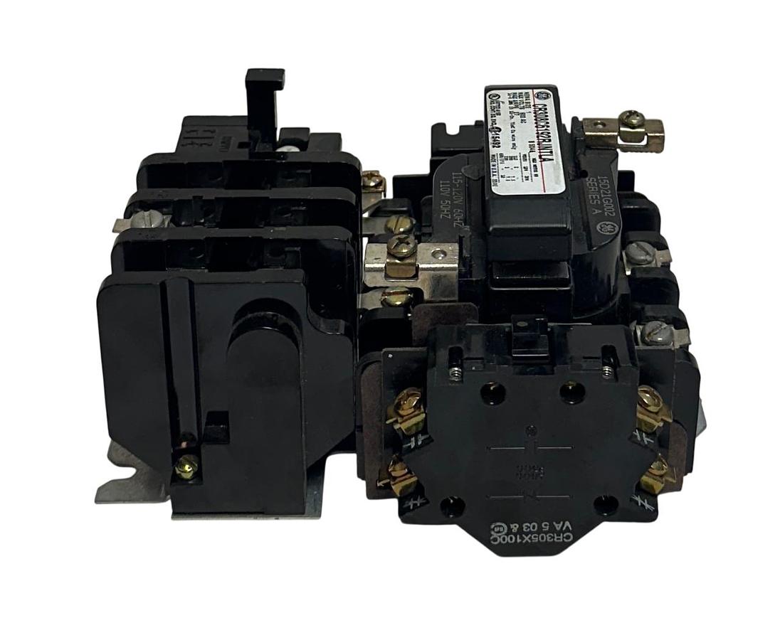 Used GENERAL ELECTRIC CR308C6192RJNTLA NEMA SIZE 1 MAGNETIC STARTER 600VAC 27A USNP