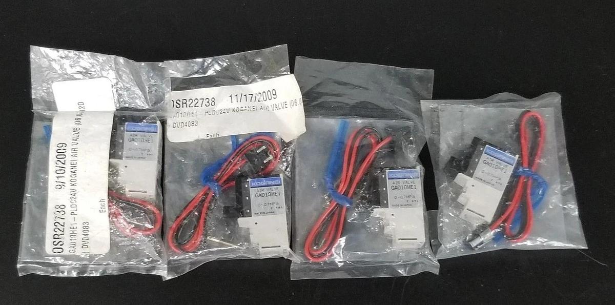 Used LOT OF 4 NEW KOGANEI GA010HE1 AIR VAVLES 0~0.7MPa