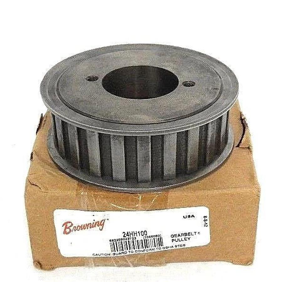 Used NIB BROWNING 24HH100 GEAR BELT PULLEY 3/8-1-1/2IN BORE 24TEETH