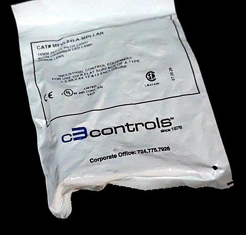 Used NEW C3 CONTROLS MFVL24LA-MPLLAR 16MM 24V AMBER PILOT LIGHT MFVL24LAMPLLAR