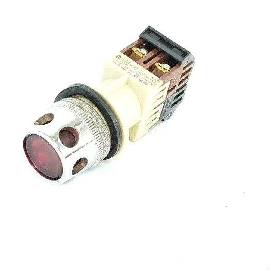 Used FUJI ELECTRIC AH30-L2 RED ILLUMINATED PUSH BUTTON W/ AHX 290 & AHX 291 CONTACTS
