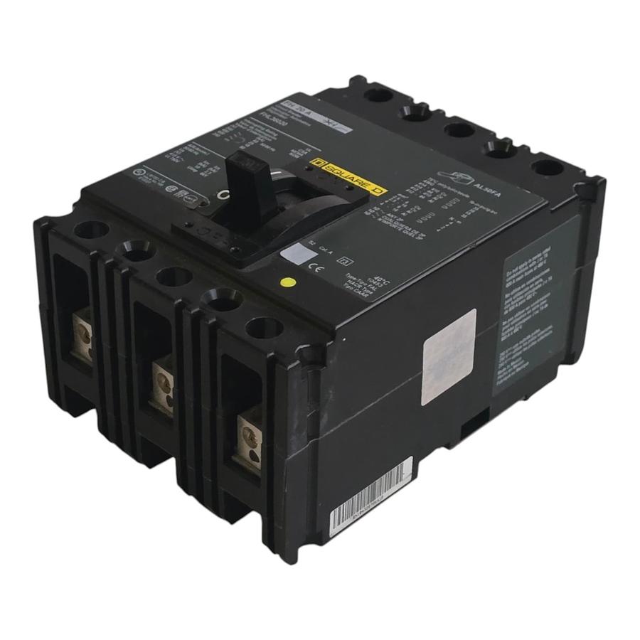 Used Square D FHL36020 Molded Case Circuit Breaker | 20A 3-Pole 600V F-Frame NSNP