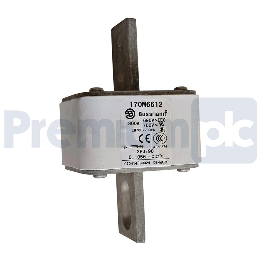 Used Eaton Bussmann 170M6612 High Speed Square Body Fuse Link 800A 690V 3FU/90 NSMP