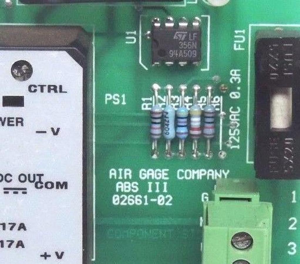 Used AIR GAGE COMPANY 02661-02 BOARD ABS III W/ ASTRODYNE MDCA-5007 POWER SUPPLY