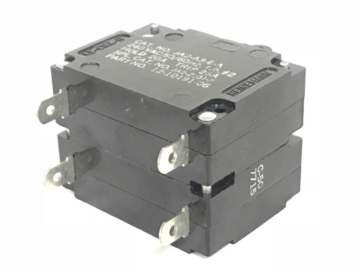 Used HEINEMANN JA2-A3-B-A CIRUIT BREKAER 240VAC, JA2-Z231-7, 12-10191-06, JA2A3BA