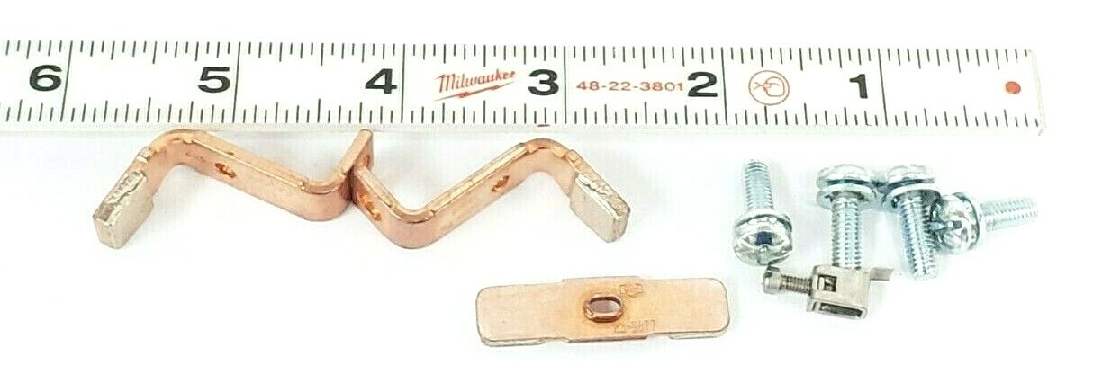 Used NEW CUTLER HAMMER CONTACT KIT (2) 23-5876 COTACTS (1) 23-5877 CONTACT W/ SCREWS