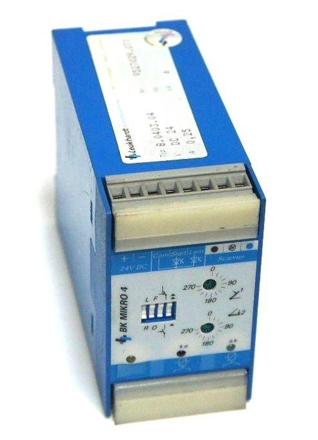 Used LEUKHARDT 8.0403.04 BK MIKRO 4 TIME DELAY RELAY 9527029.077