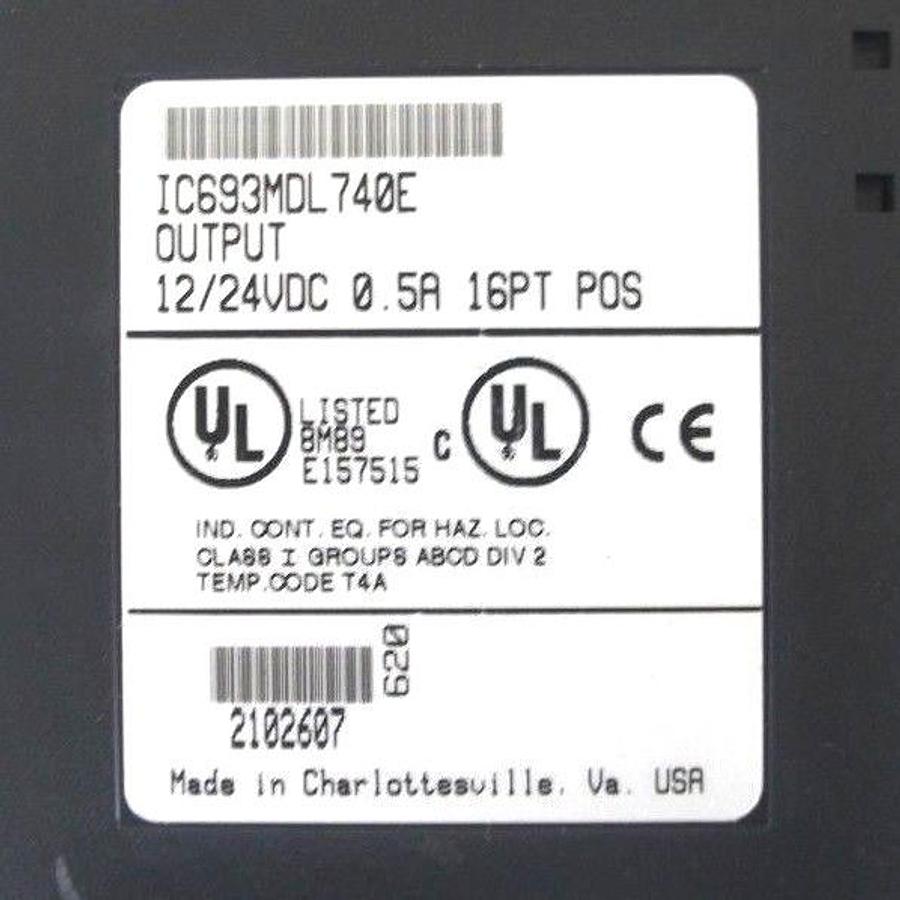 Used GE FANUC IC693CHS391H 10 SLOT RACK W/ (4) IC693MDL645D & (1) IC693MDL740E